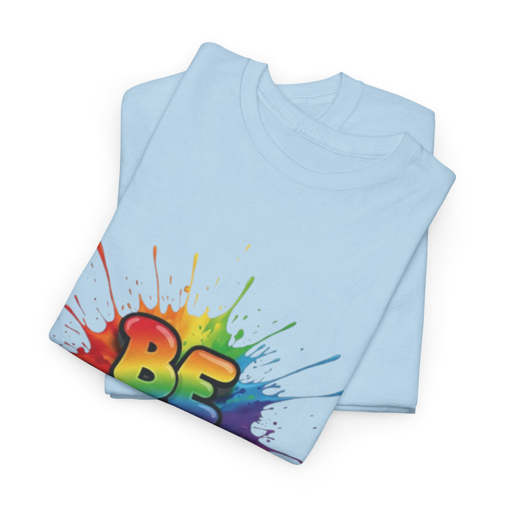 Be Happy Rainbow Tee — Positive Vibes Graphic T-Shirt