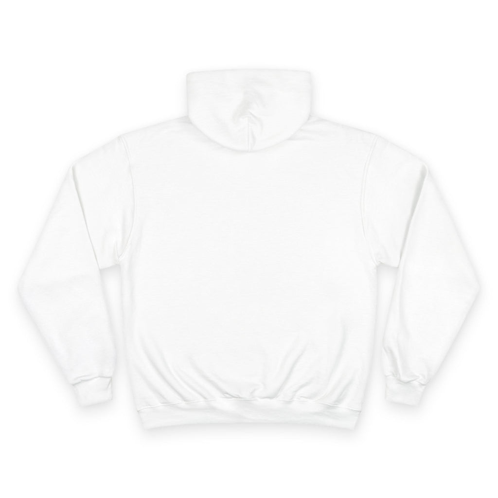 Just Do It Hoodie — White Champion Pullover with Drip Graffiti Text