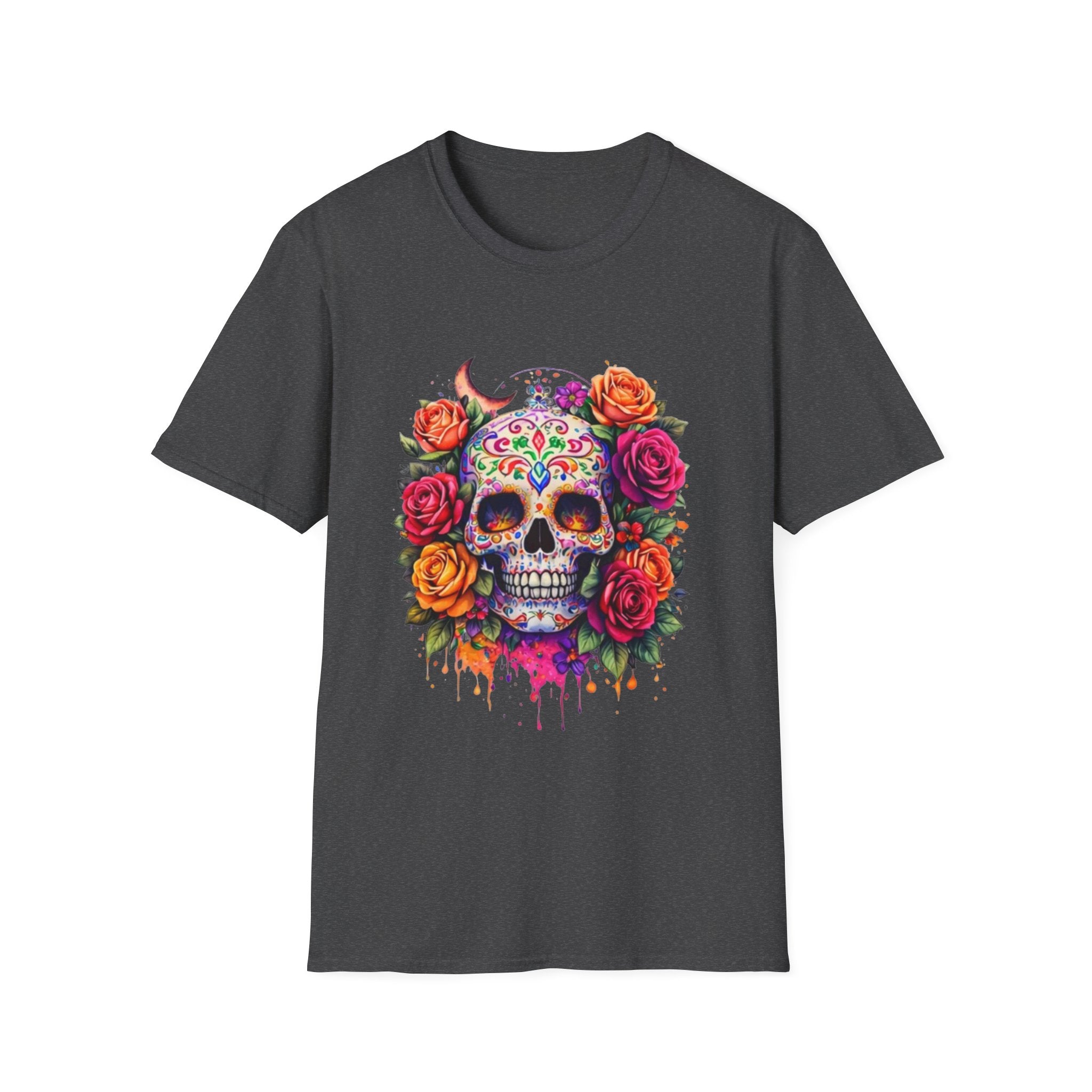 Day of the Dead Sugar Skull T-Shirt — Floral Calavera Tee