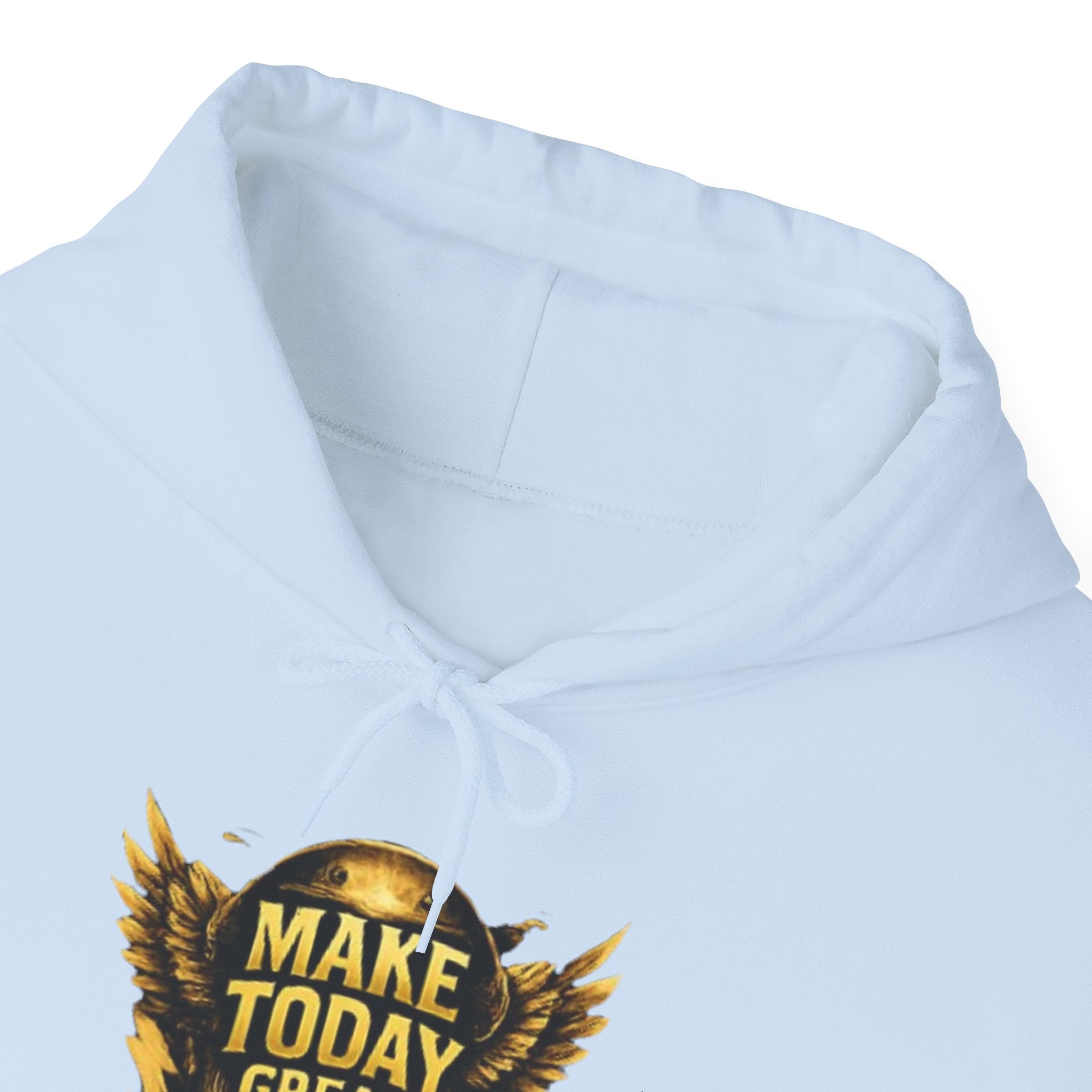 Make Today Great Hoodie — Inspirational Gold Shield Hooded Sweatshirt
