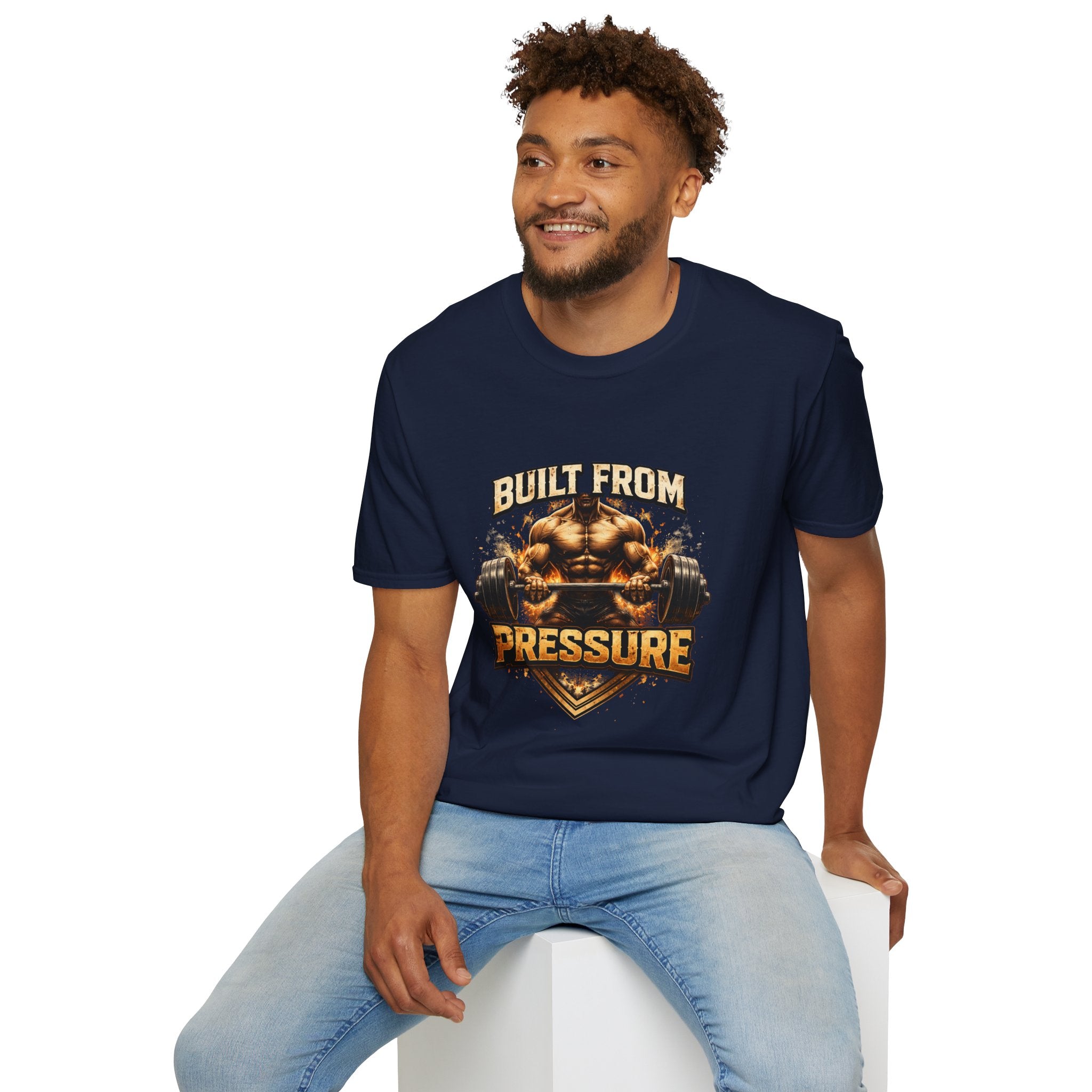 Built From Pressure Muscle Tank Top — Gym Motivation Fitness Shirt