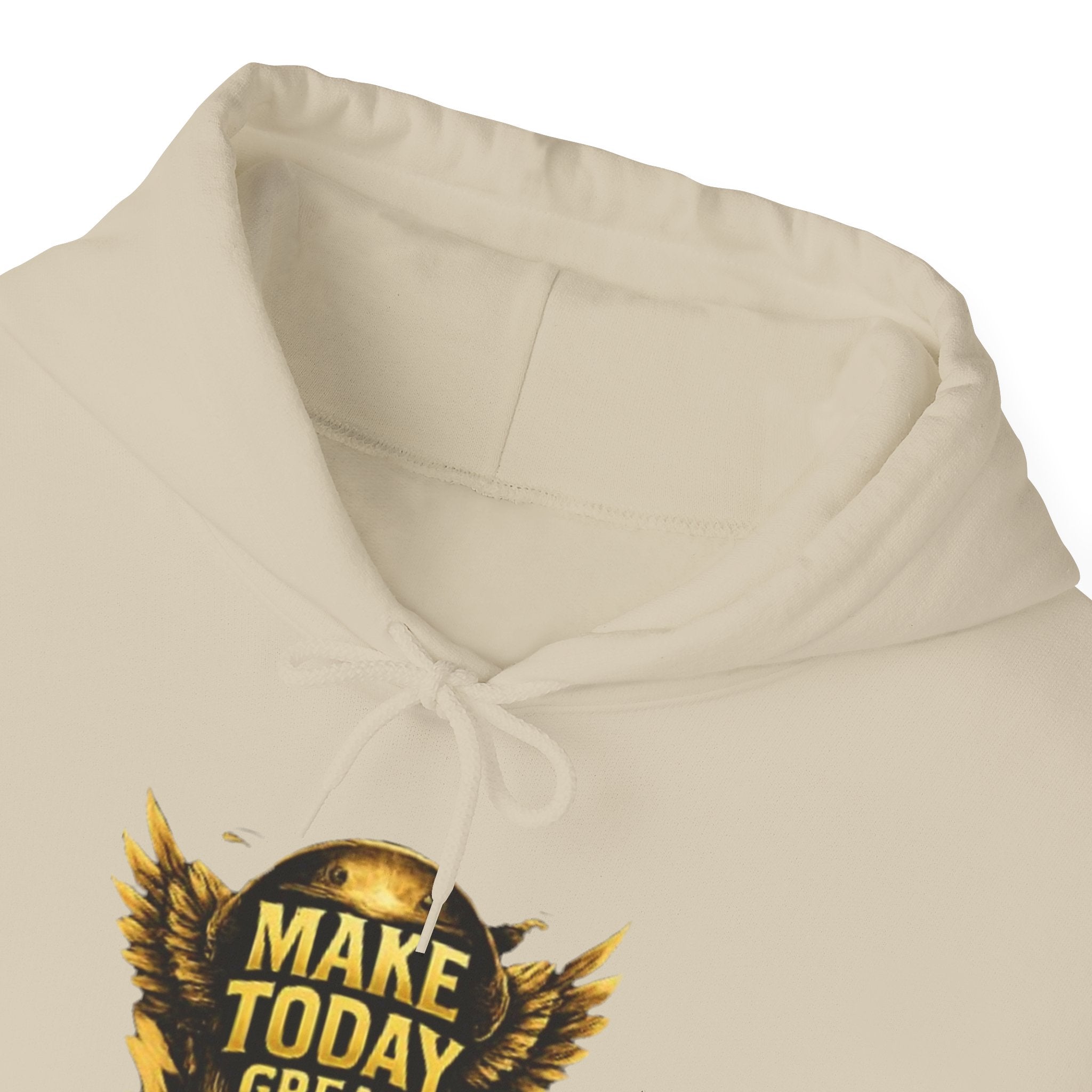 Make Today Great Hoodie — Inspirational Gold Shield Hooded Sweatshirt