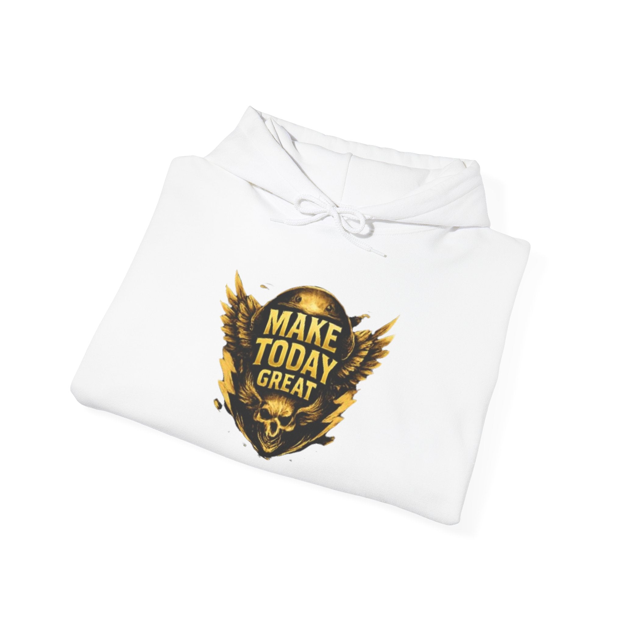 Make Today Great Hoodie — Inspirational Gold Shield Hooded Sweatshirt