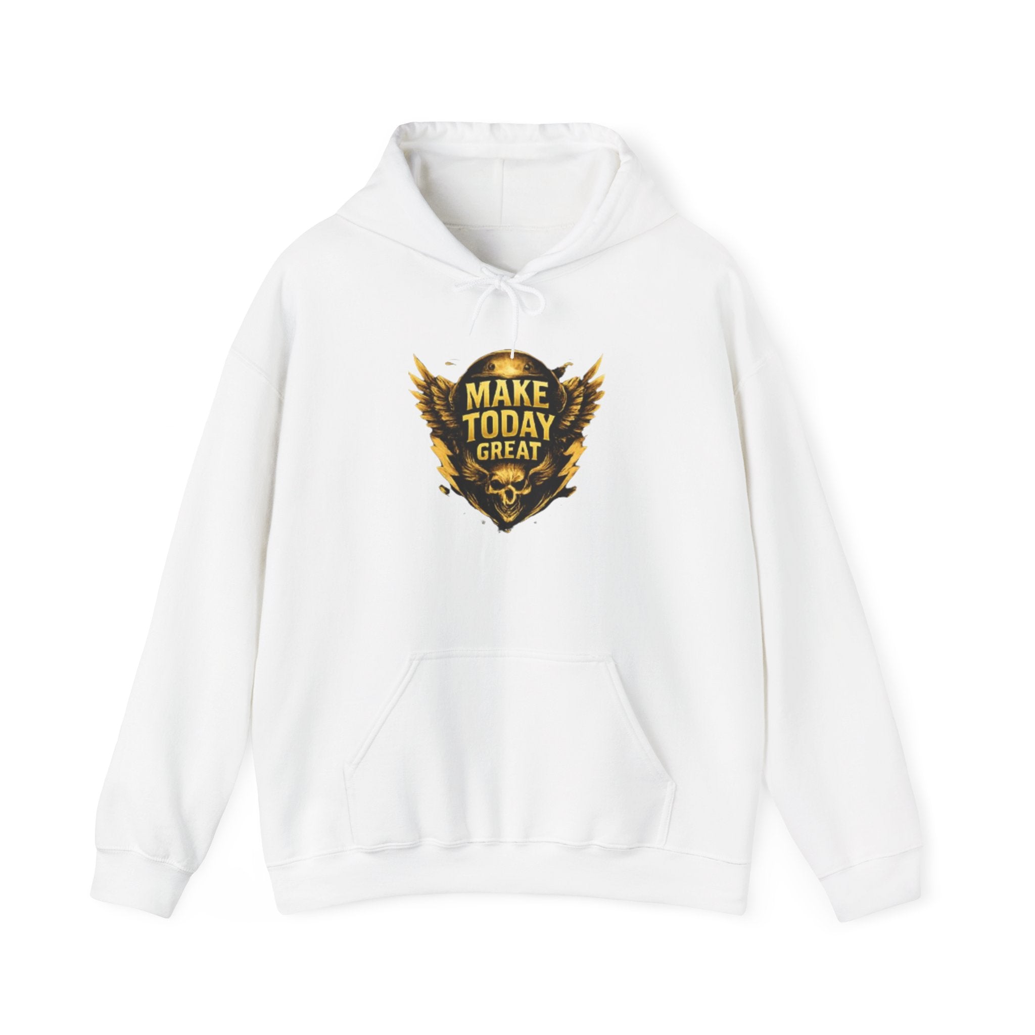 Make Today Great Hoodie — Inspirational Gold Shield Hooded Sweatshirt