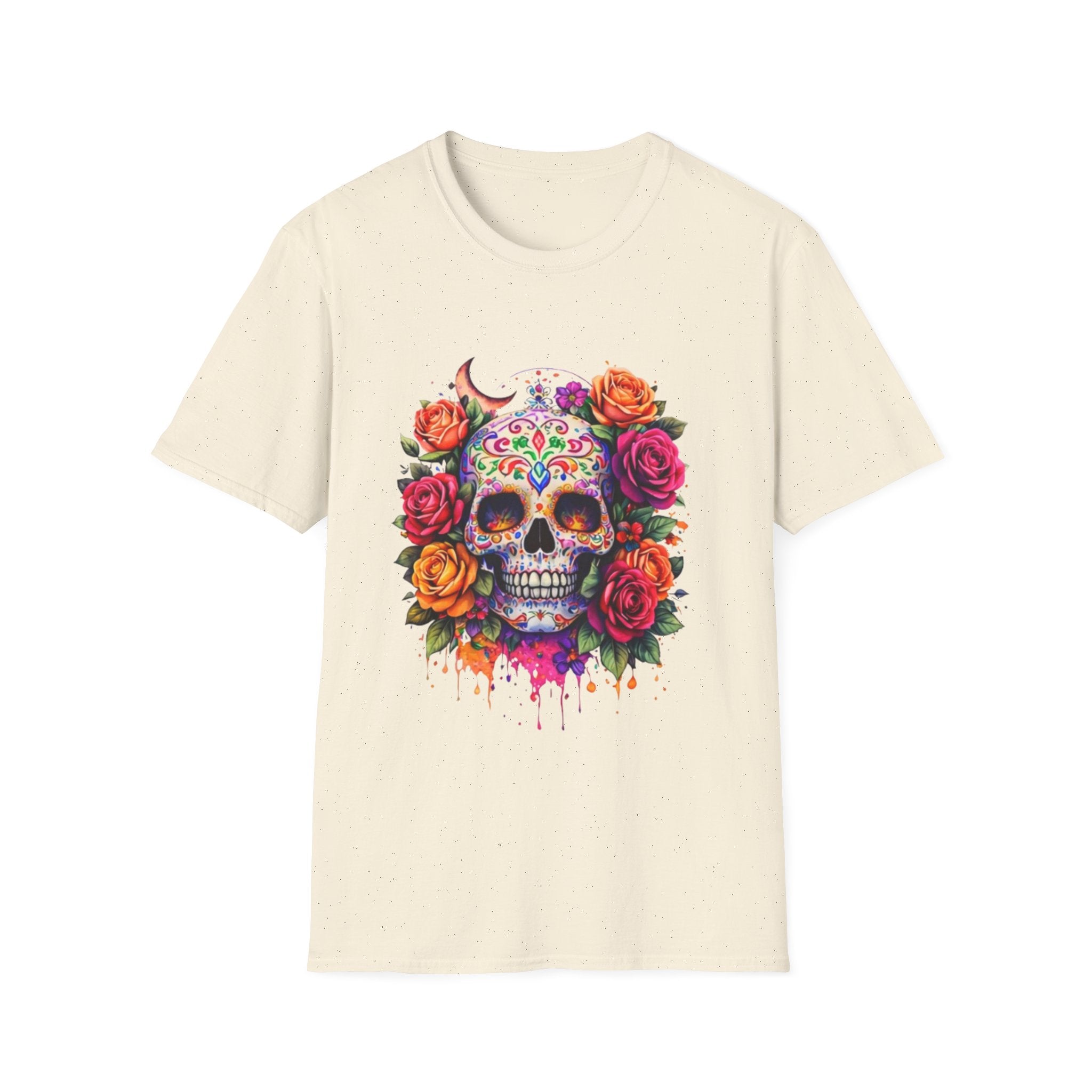 Day of the Dead Sugar Skull T-Shirt — Floral Calavera Tee