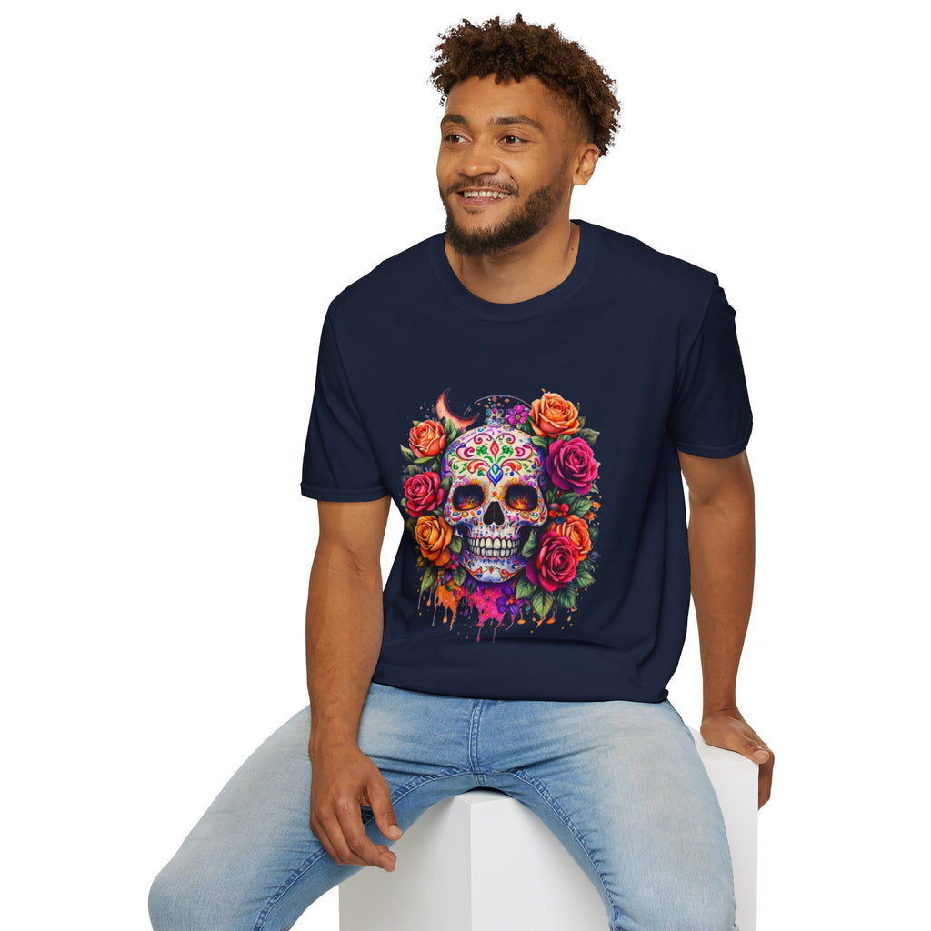 Day of the Dead Sugar Skull T-Shirt — Floral Calavera Tee