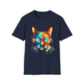 Colorful Cat with Sunglasses T-Shirt