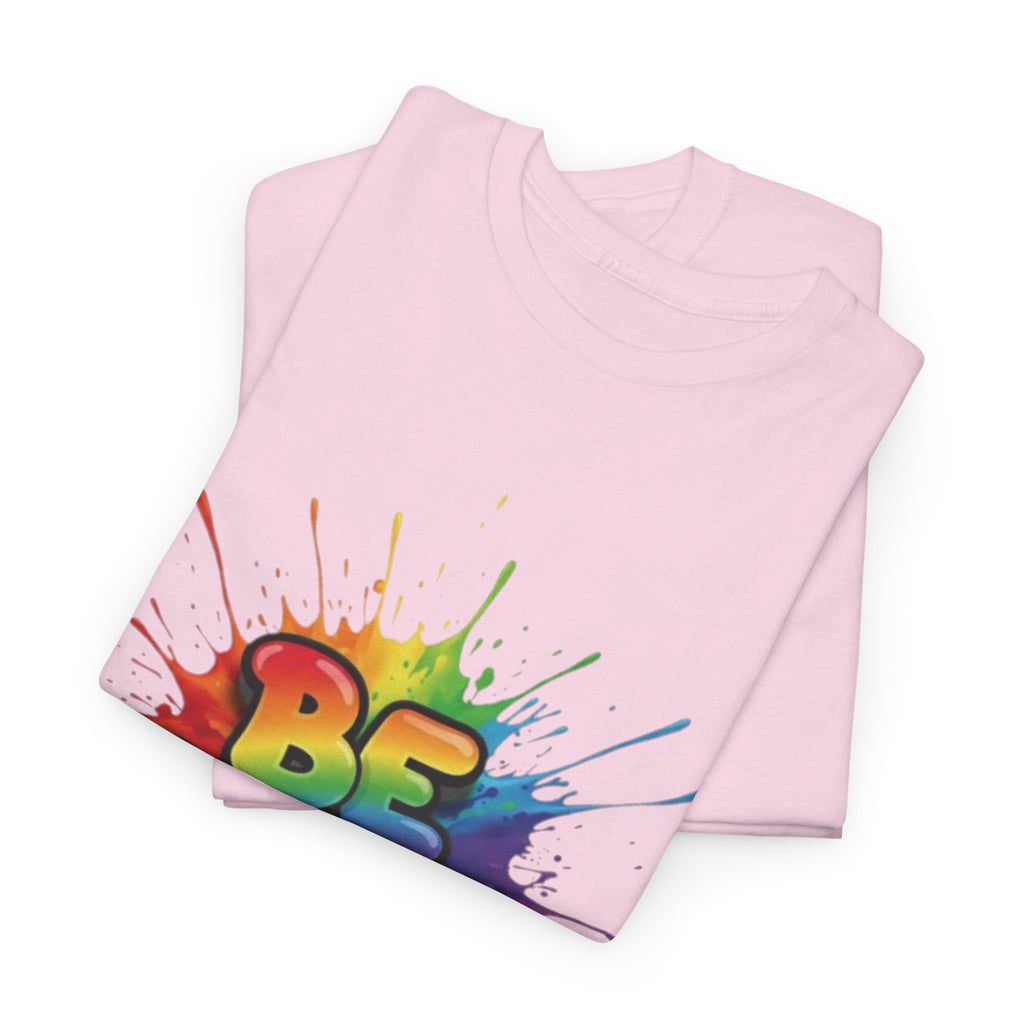 Be Happy Rainbow Tee — Positive Vibes Graphic T-Shirt