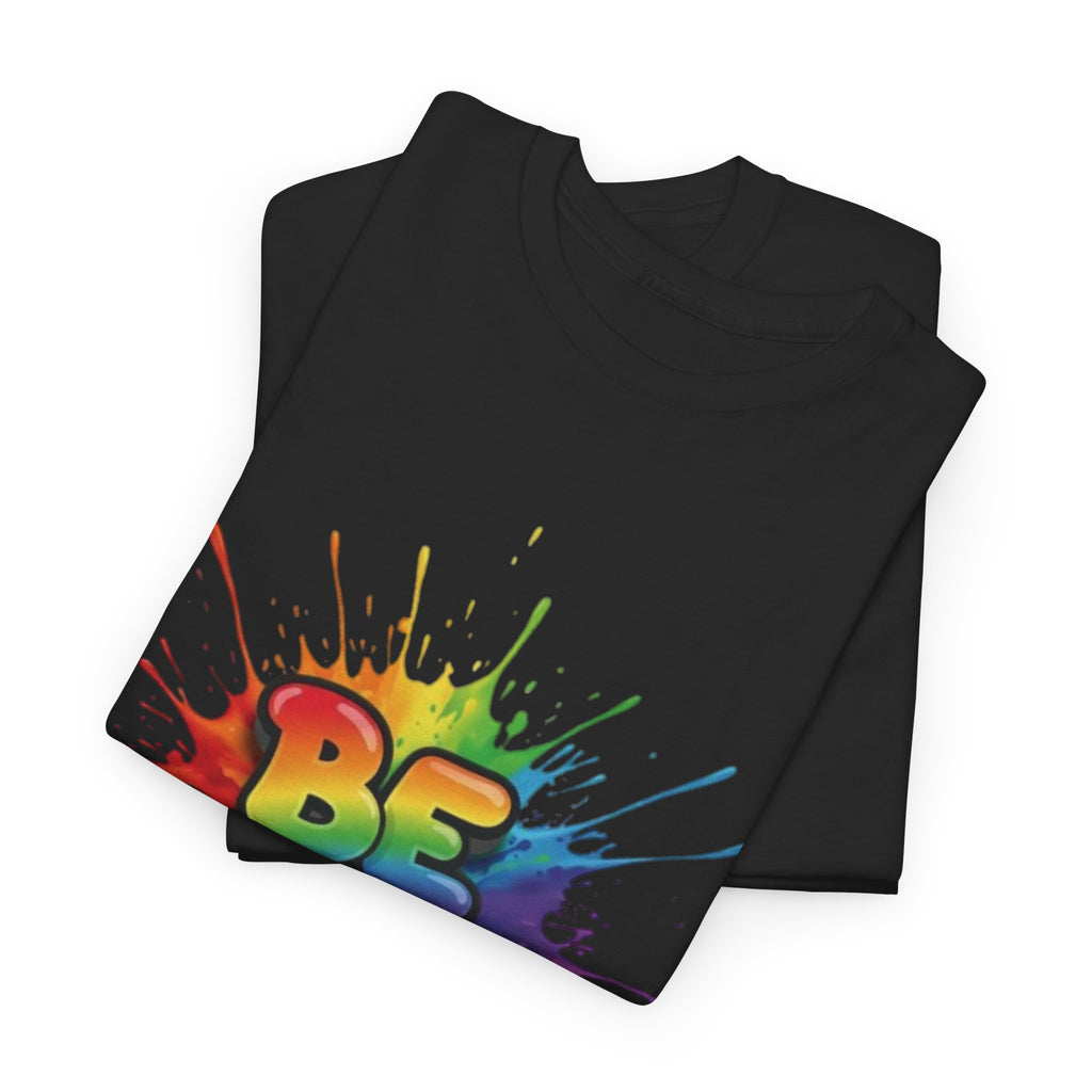 Be Happy Rainbow Tee — Positive Vibes Graphic T-Shirt