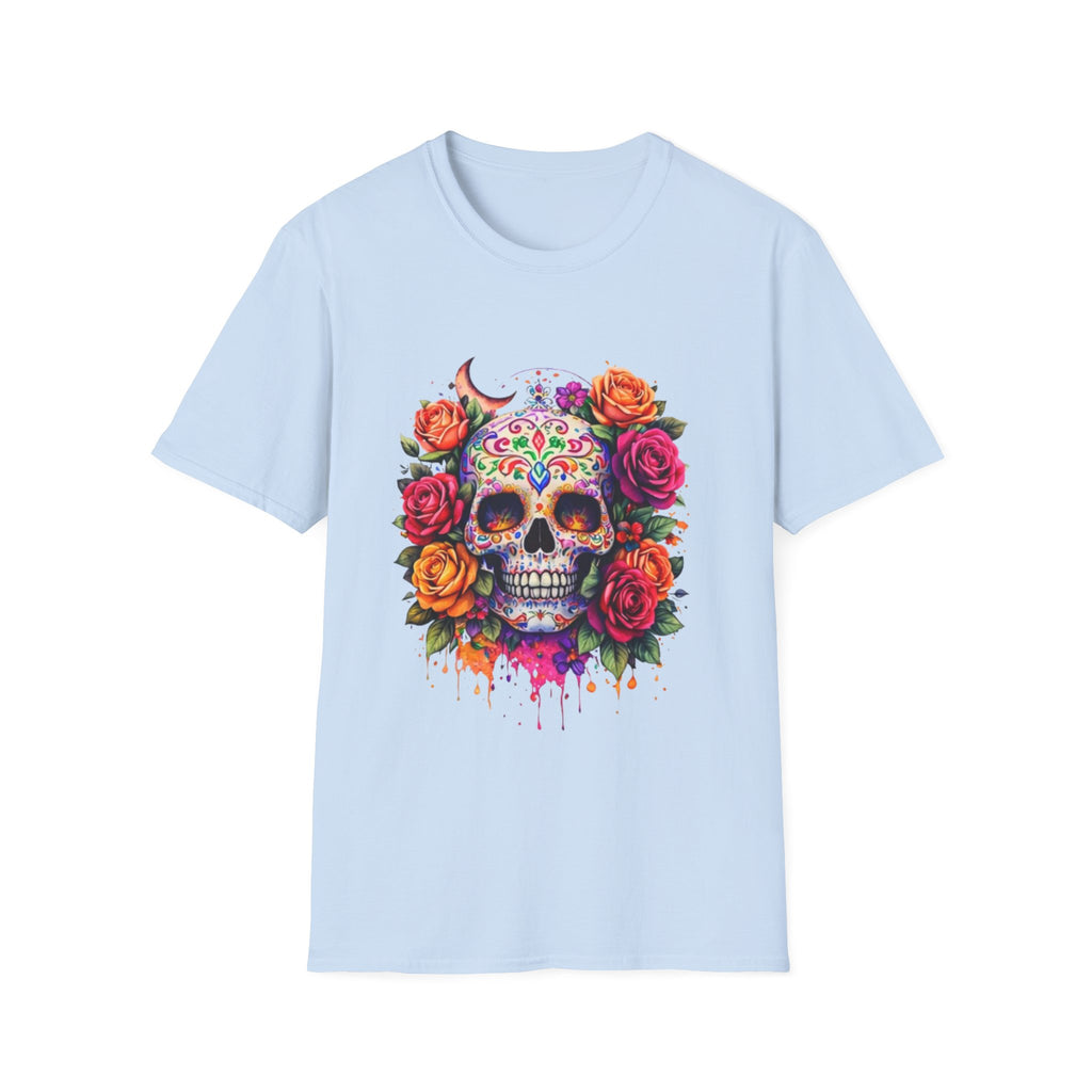 Day of the Dead Sugar Skull T-Shirt — Floral Calavera Tee
