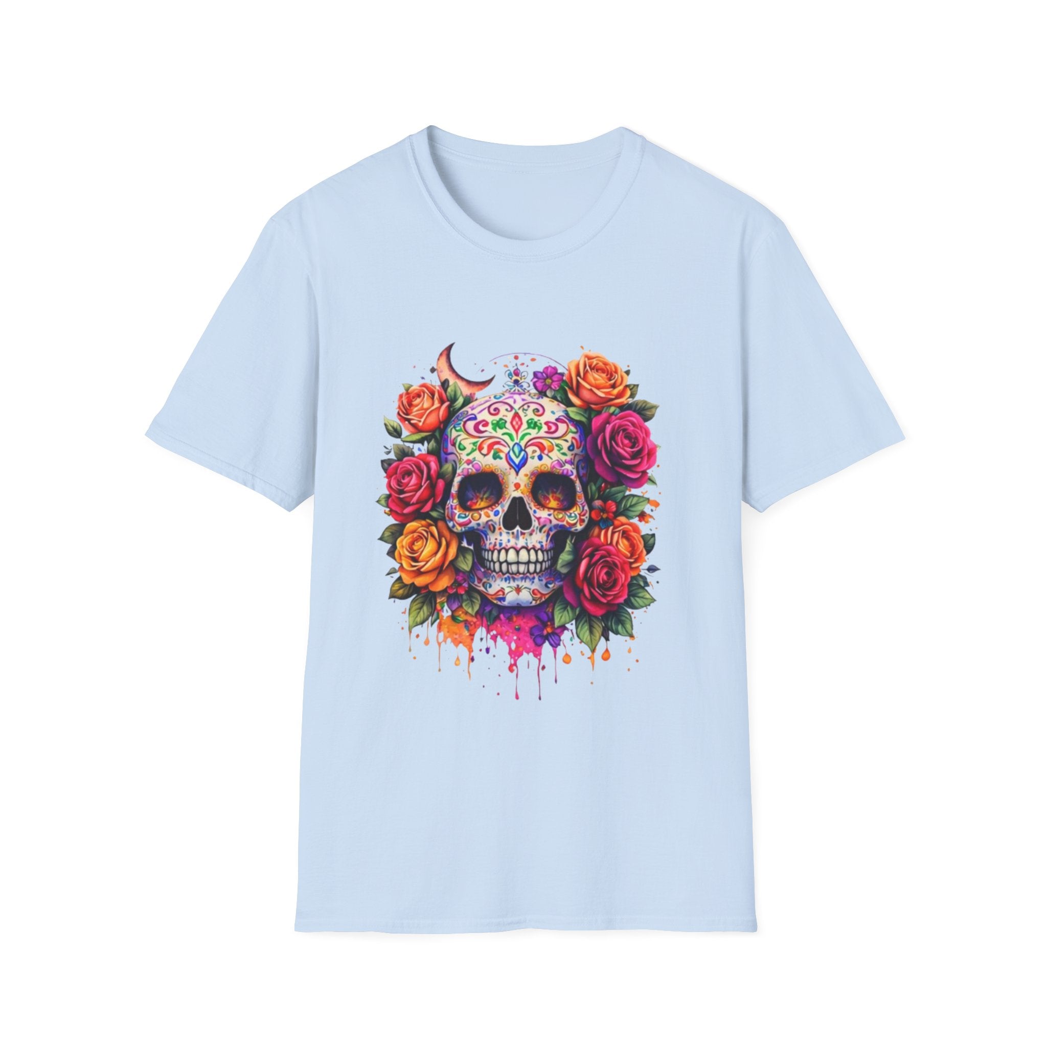 Day of the Dead Sugar Skull T-Shirt — Floral Calavera Tee