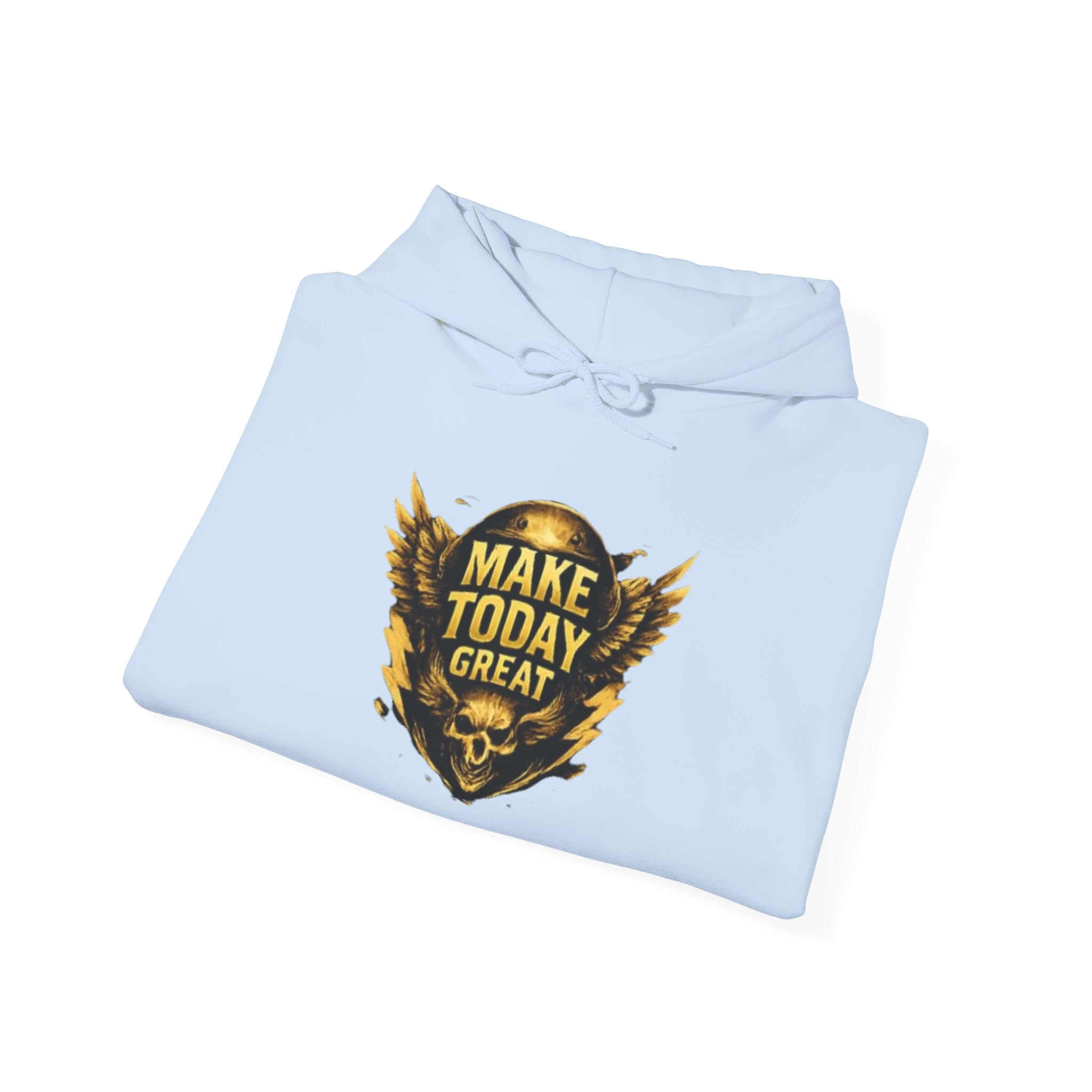 Make Today Great Hoodie — Inspirational Gold Shield Hooded Sweatshirt
