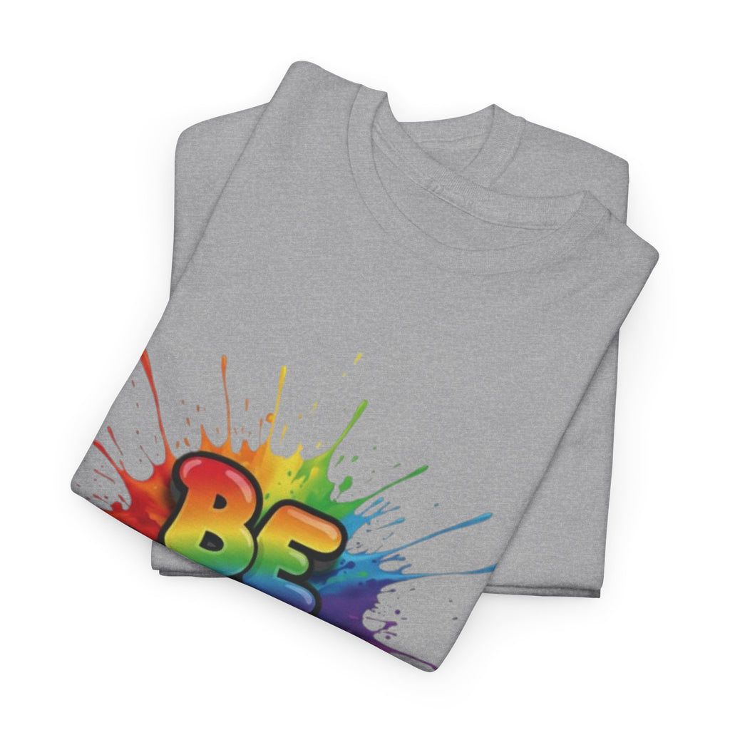Be Happy Rainbow Tee — Positive Vibes Graphic T-Shirt