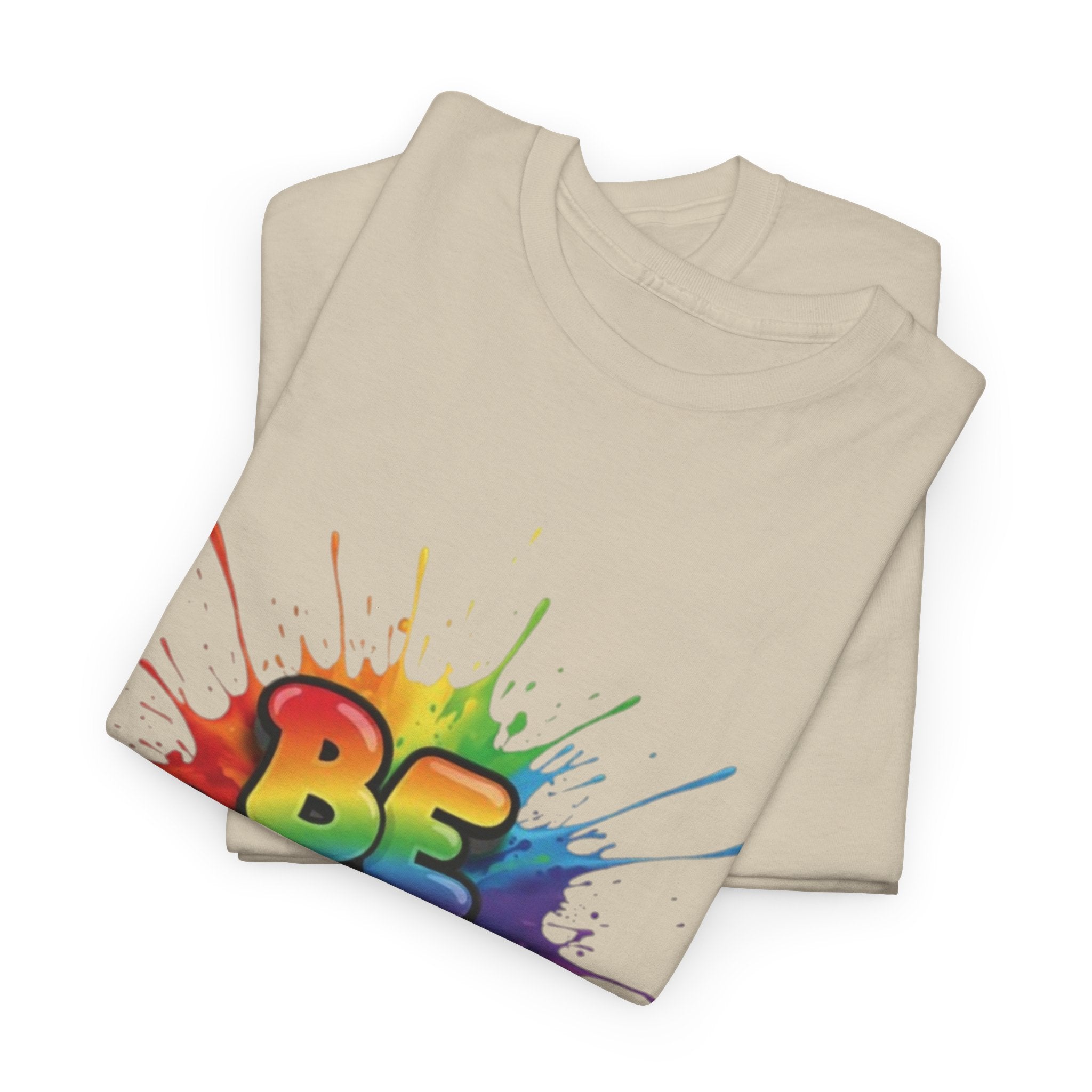 Be Happy Rainbow Tee — Positive Vibes Graphic T-Shirt