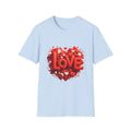Love Heart T-Shirt — Red 3D 'LOVE' Graphic Valentine's Tee
