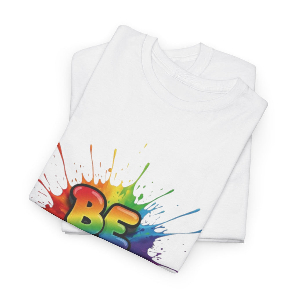 Be Happy Rainbow Tee — Positive Vibes Graphic T-Shirt