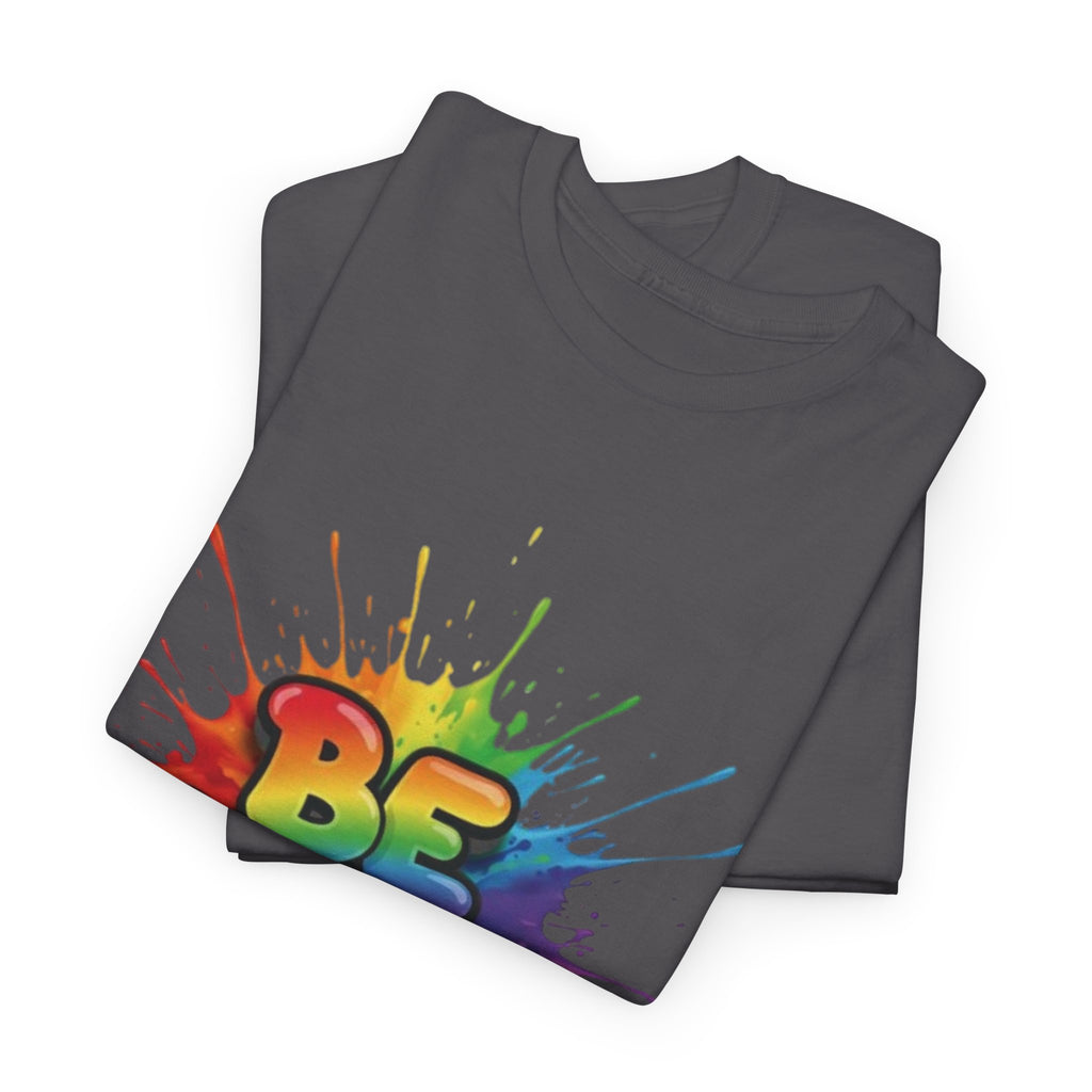 Be Happy Rainbow Tee — Positive Vibes Graphic T-Shirt
