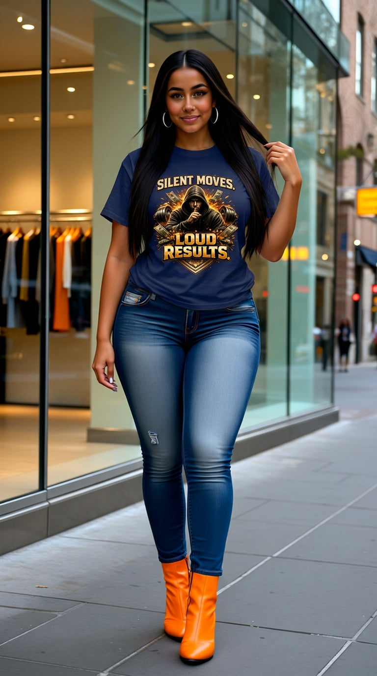 Silent Moves, Loud Results T-Shirt — Motivational Gym Tee